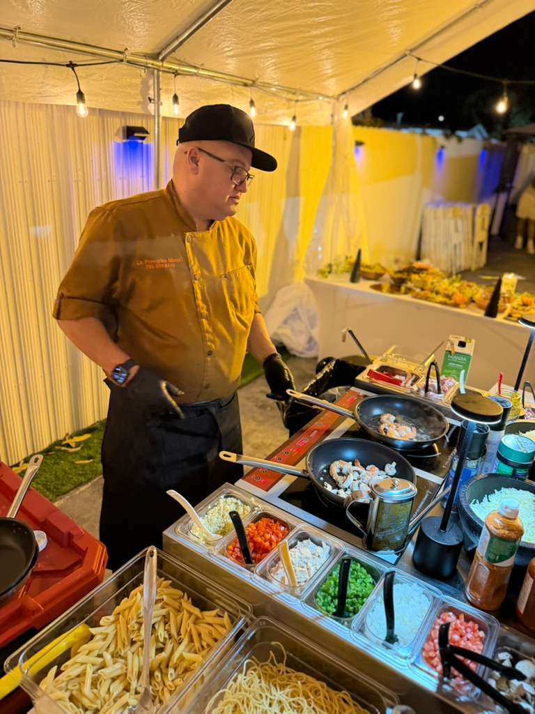 Italian Catering setup in Miami